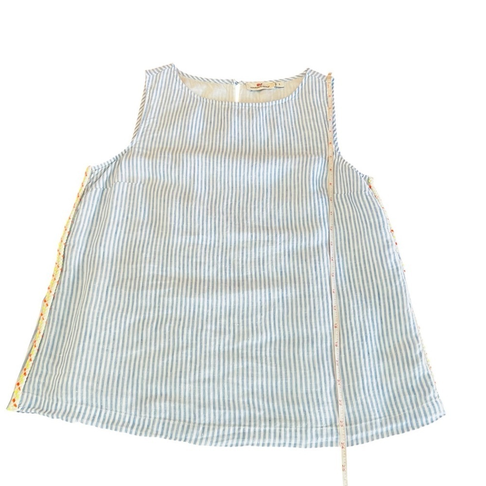 Vineyard Vines Blue and White Striped Sleeveless Top Size Small - Picture 7 of 9